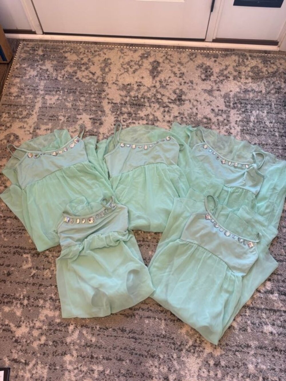 USED CUSTOM Teal Body Wrappers Lyrical or Ballet Dresses #7799 Dance Costume